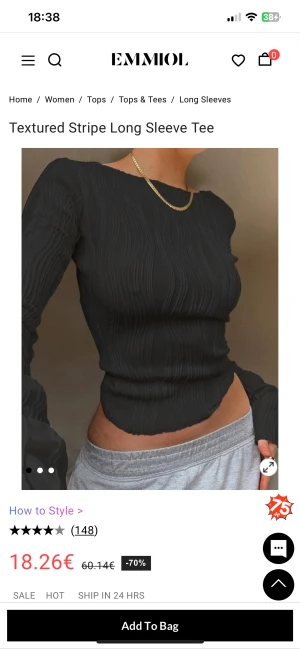 Svart topp - Svart fin topp med lång ärm. Ej använd! Ursprungspris: 300kr 