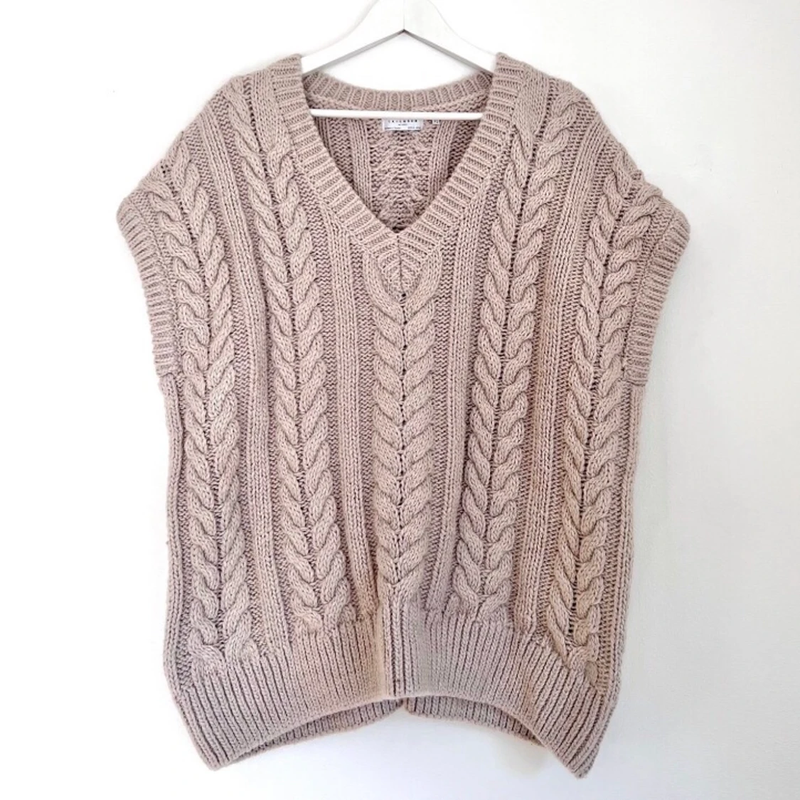 Oversize stickad väst - 90