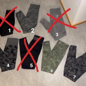 Gymsharktights - Säljer nu mina gymsharktights där alla är i nyskick, har en del tights och dessa kommer tyvärr ej till användning. Alla är i storlek S och som sagt nyskick!  Mer info i bild 2! (Priser exklusive frakt, köparen står för frakt)