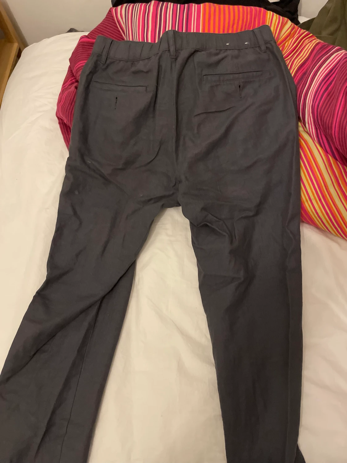 Mörk blåa linne byxor - 90