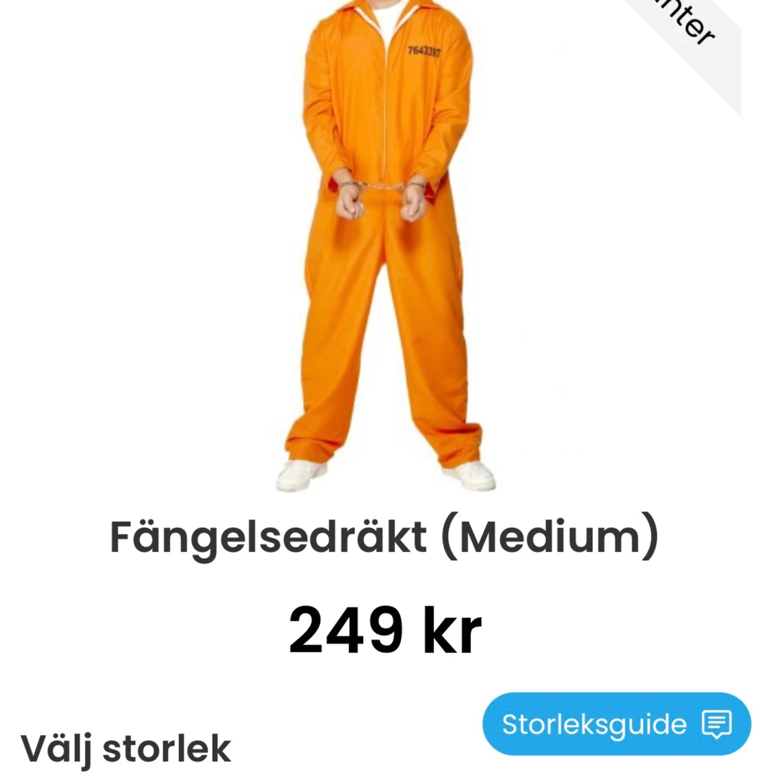 Fängelse dräkt kostym - 90