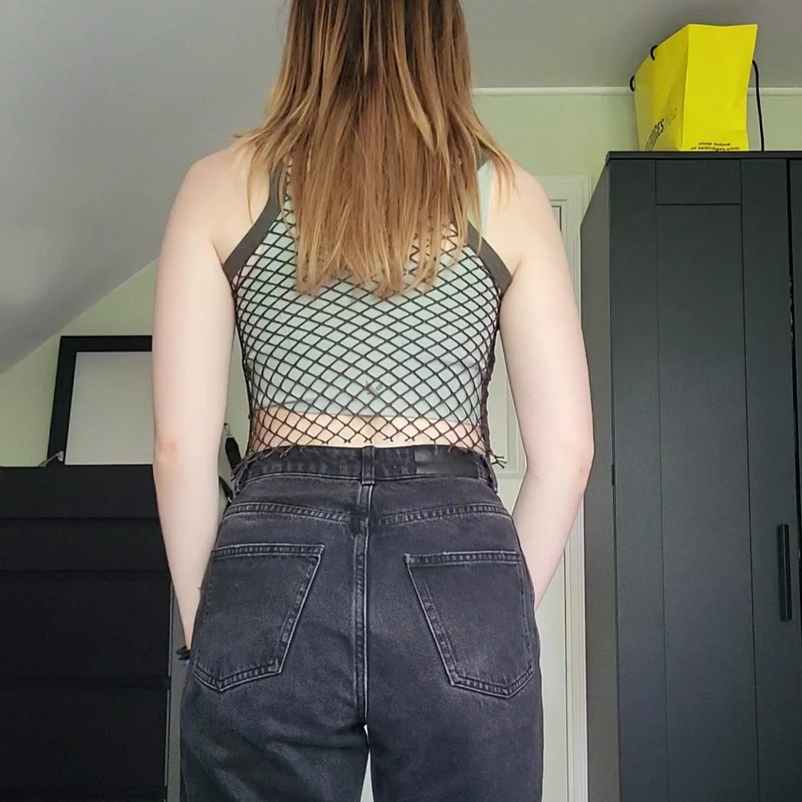 Grönt linne med fin rygg - 90