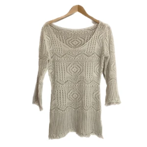 Vit mesh tröja - Vit stickad tröja 