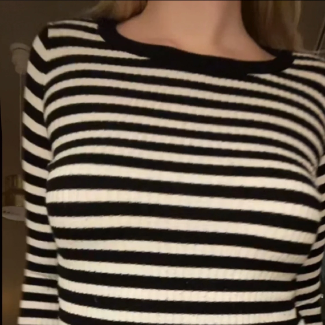 Randig långärmad topp - 90