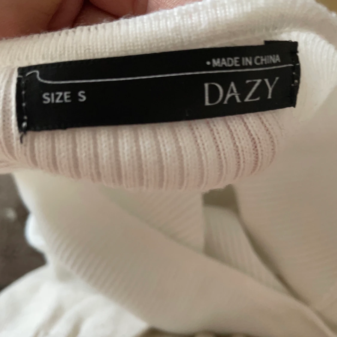 Vit långärmad tröja - 90