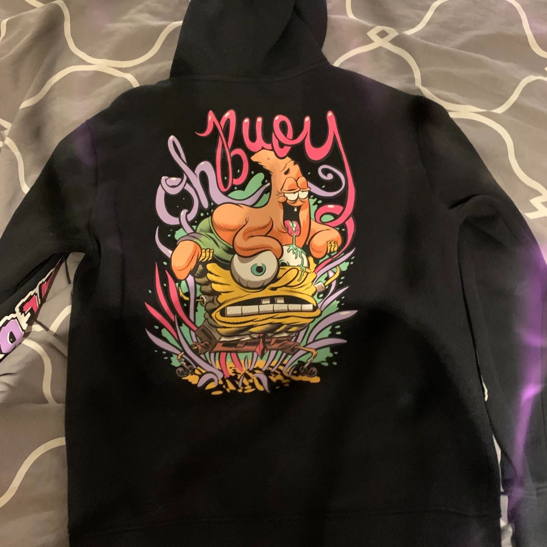 Svart svampbob hoodie - 90