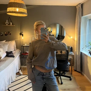 Grå sweatshirt - Trendig grå sweatshirt med asballt tryck på! Använd fåtal gånger 