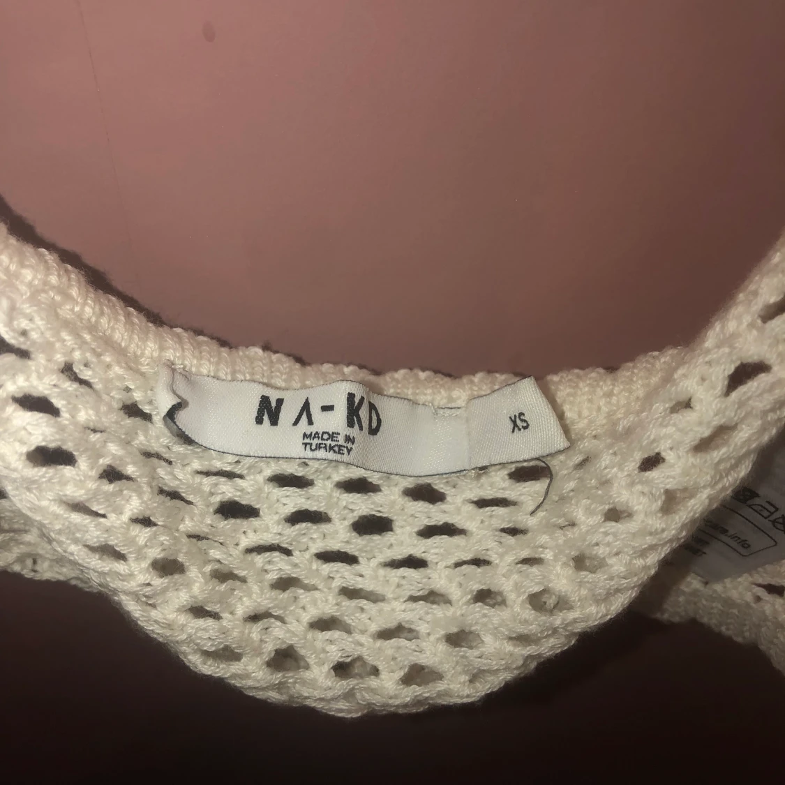 Vit virkad topp - 90