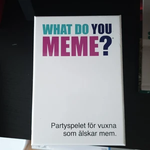 What do you meme svenska  - Endast envänd en gång så är i väldigt bra skick. Alla kort m.m finns kvar.   Finns i sthlm och kan mötas vid köp. Pris kan diskuteras. 