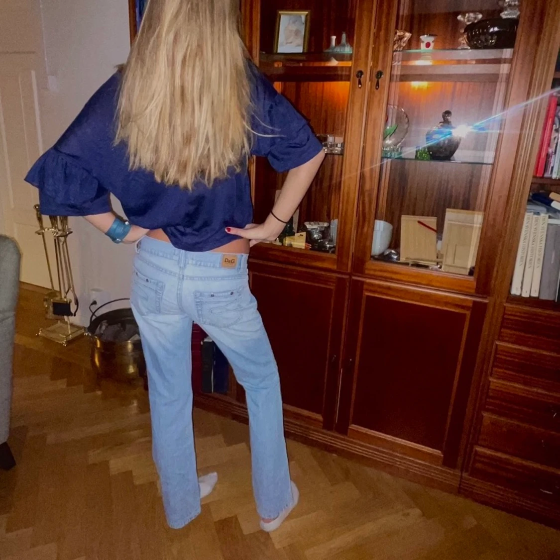 lågmidjade D&G jeans - 90