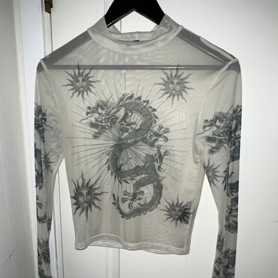 Urban outfitters grey dragon mesh top  - 90