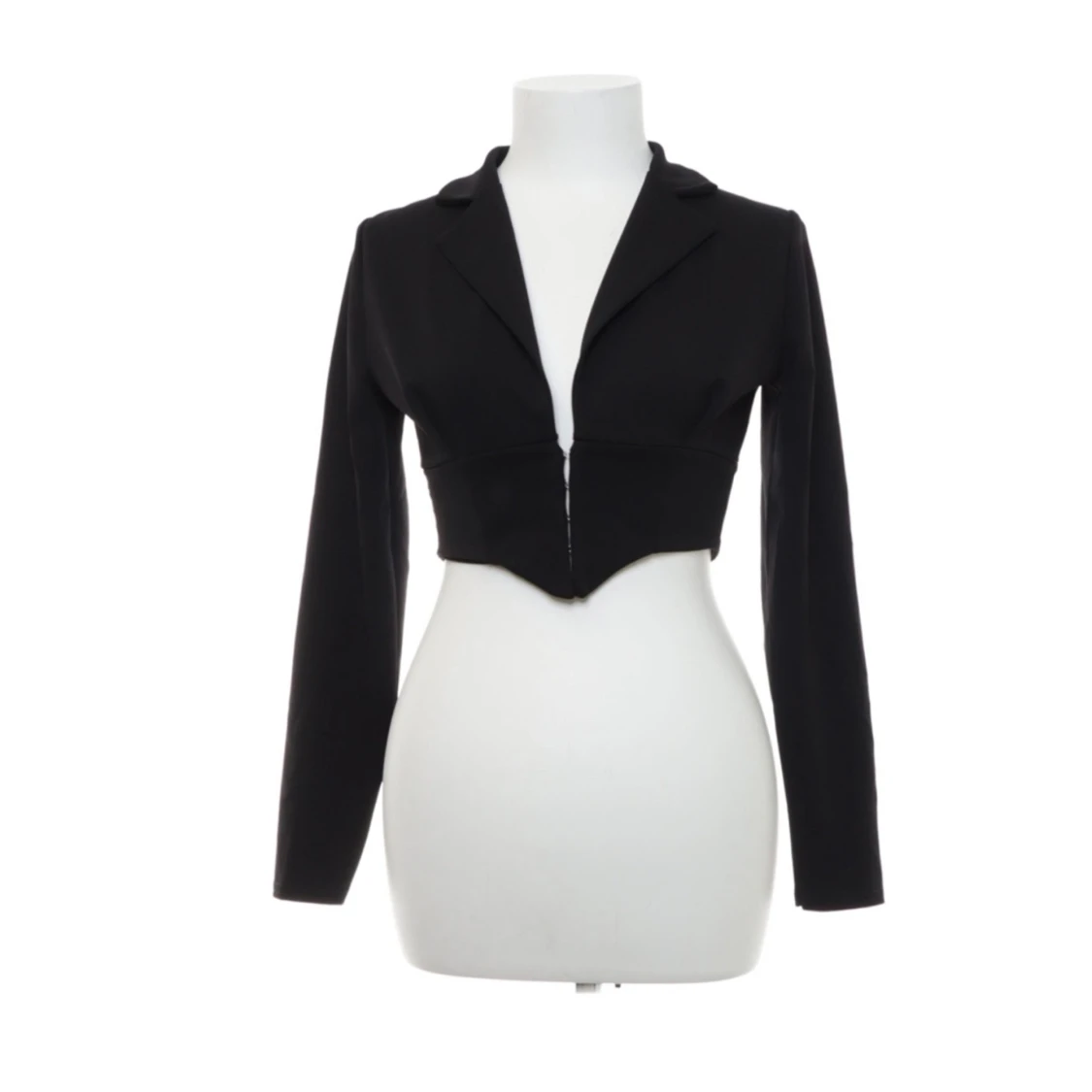 svart långärmad korsett - topp