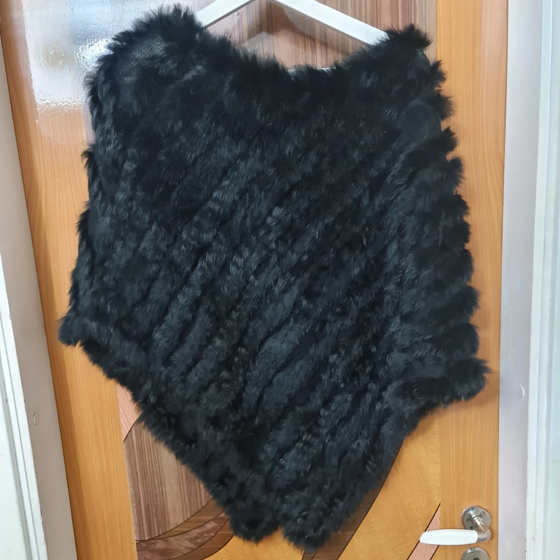 Äkta päls poncho  - 91