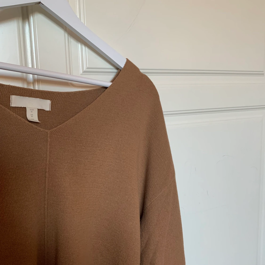 Stickad beige tröja - 91