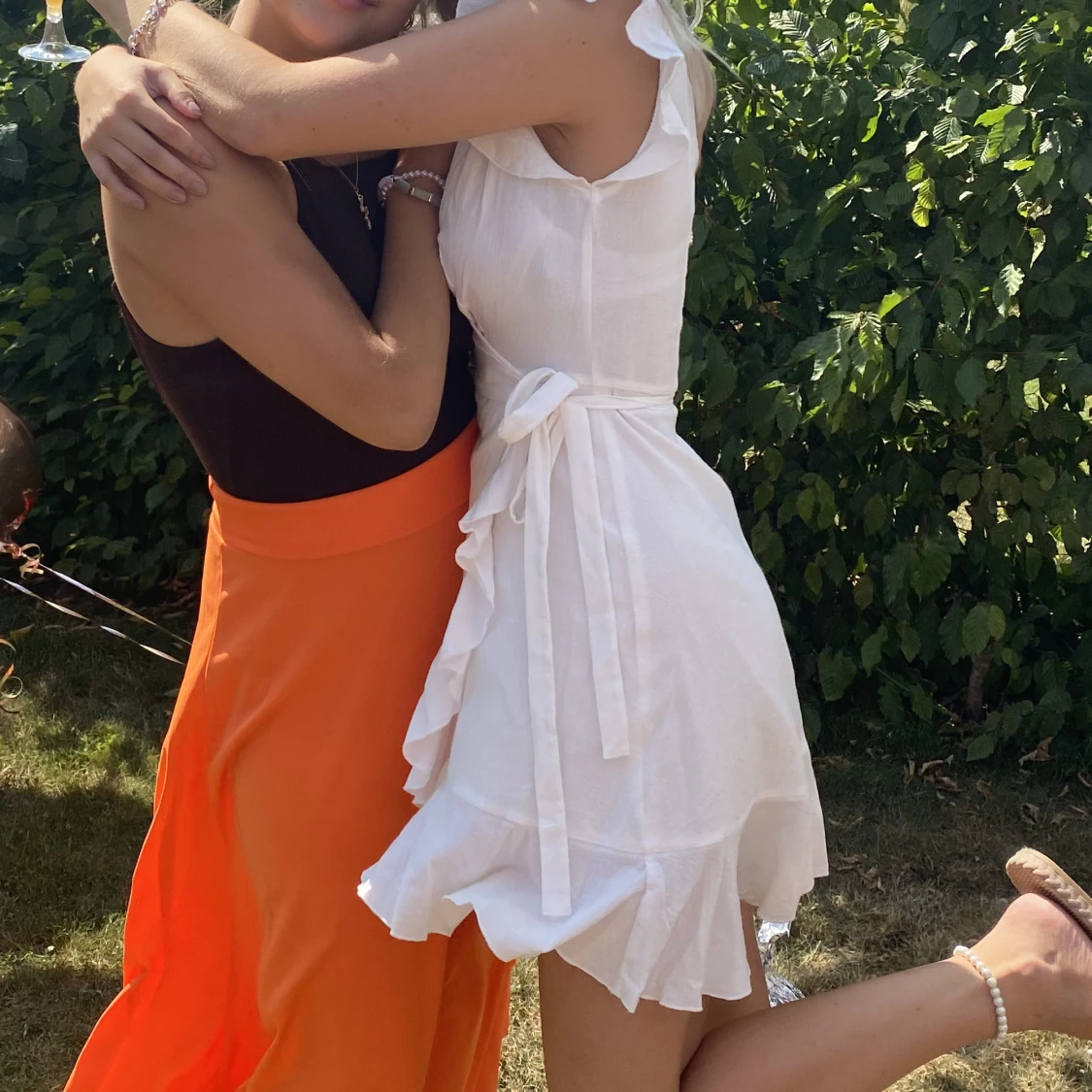 Vit sommar klänning - 90