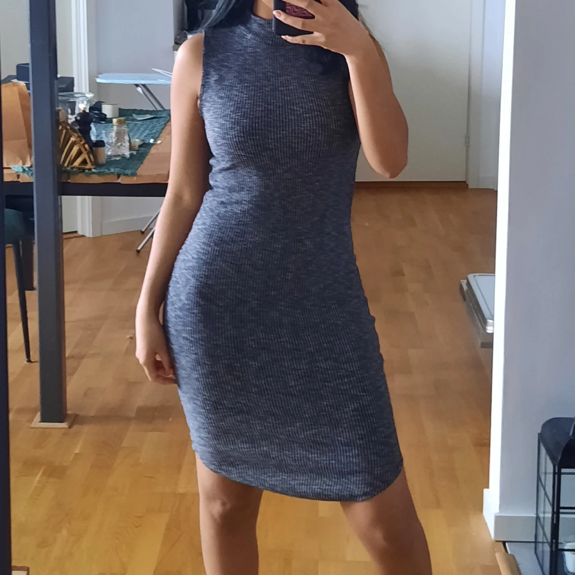 Ribbad långklänning