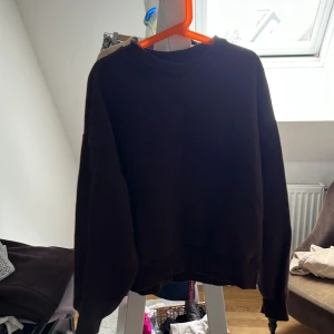 Brun sweatshirt  - Jag köpte detta plagget men när jag längre blev plagget lite pösigt så det blev Inte lika snyggt.
