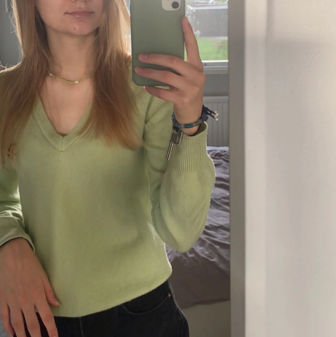 Vintage Ljusgrön lyle&scott tröja - 91