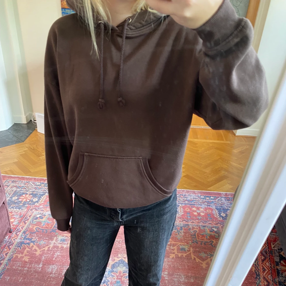 as skön hoodie från bikbok 🤎🥥🐻