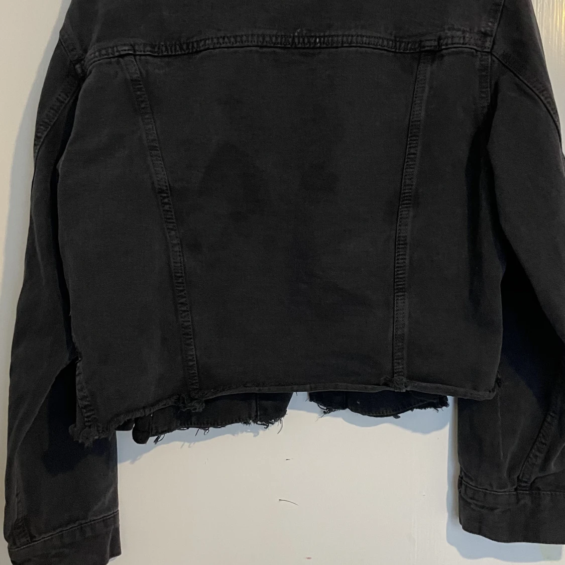 Washed black denim jacka - 91