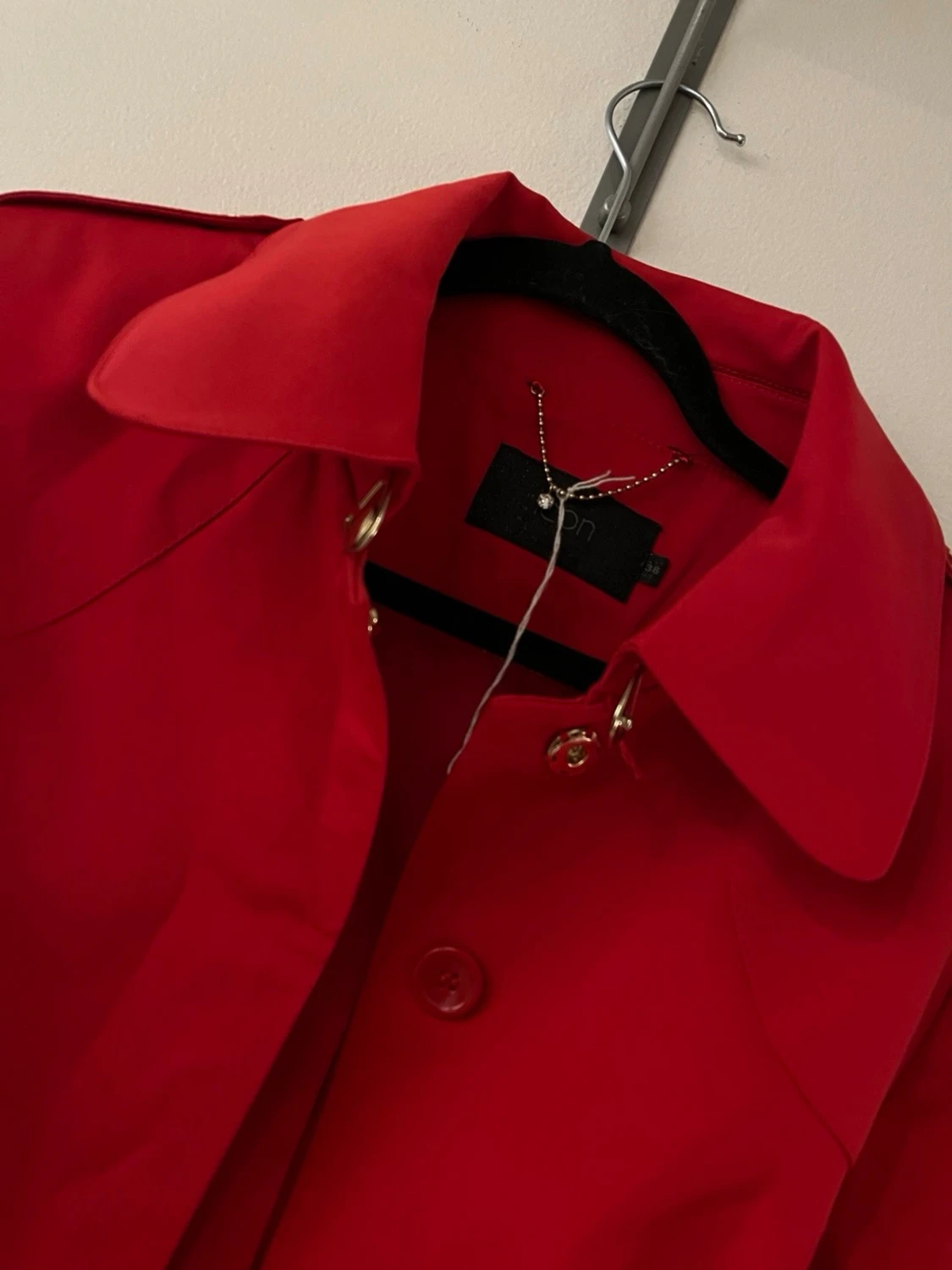 Röd trendig trenchcoat ✨ - 4