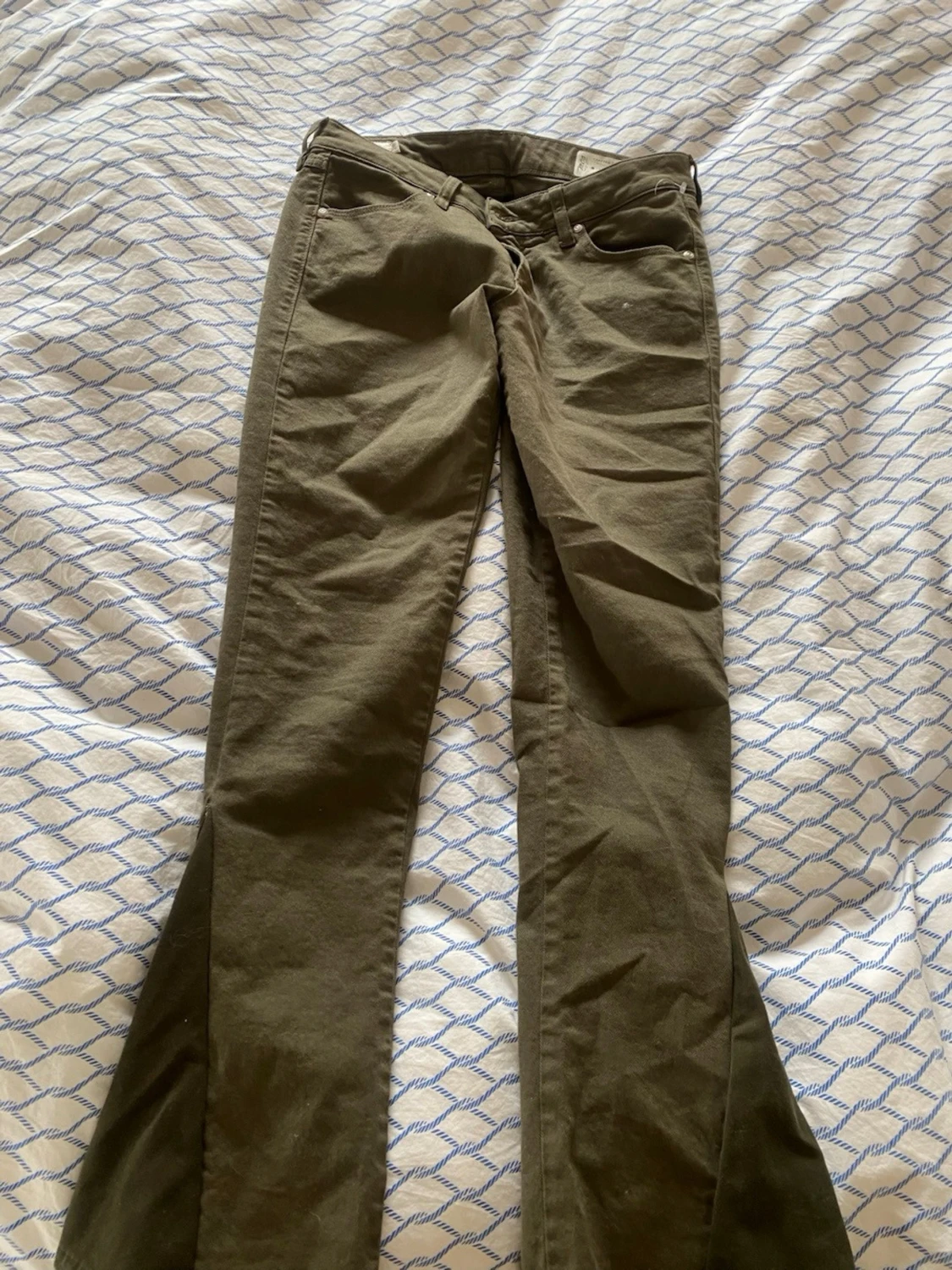 Mörkgröna bootcut jeans - 2