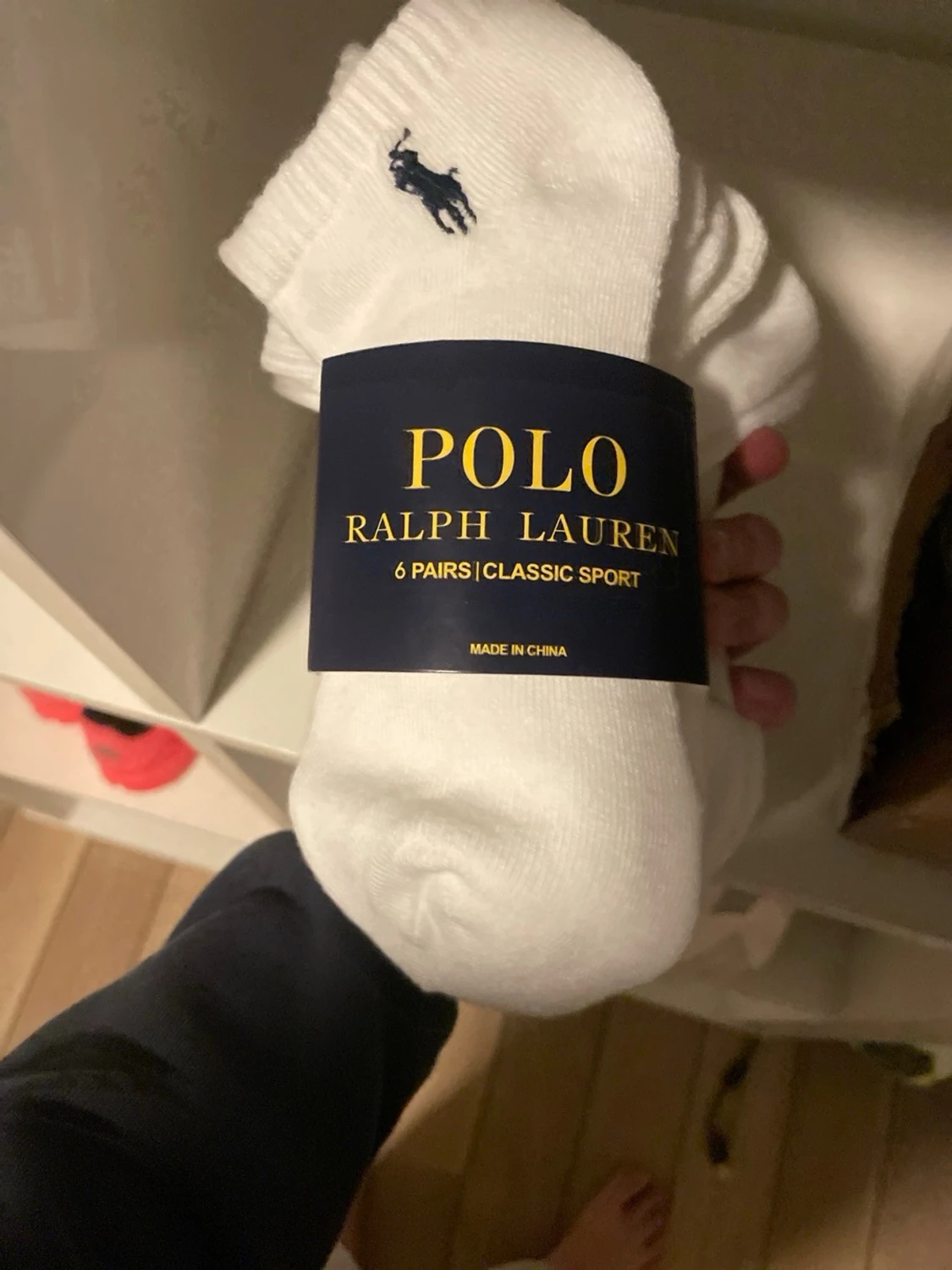 Vita sportstrumpor Polo Ralph Lauren