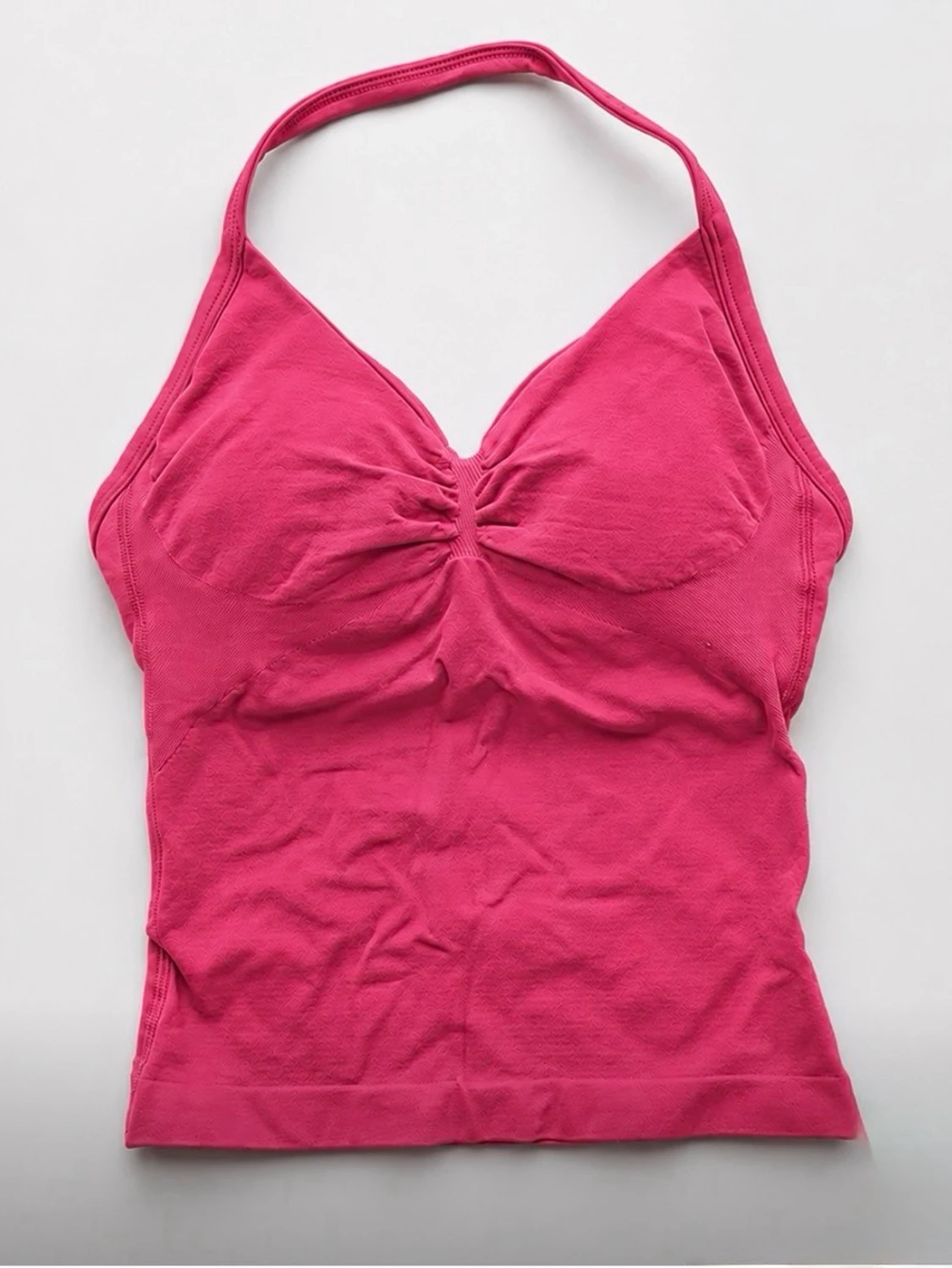 Berry red halterneck träningstopp