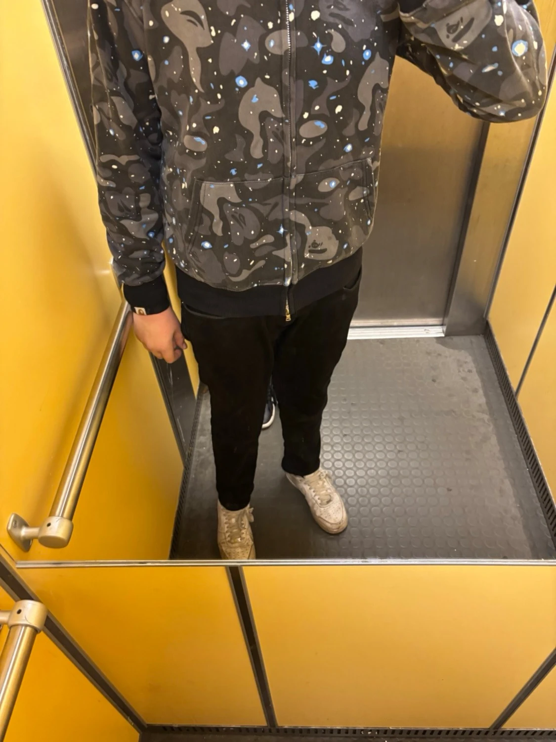 BAPE Shark Camo zip hoodie svart/grå - 1