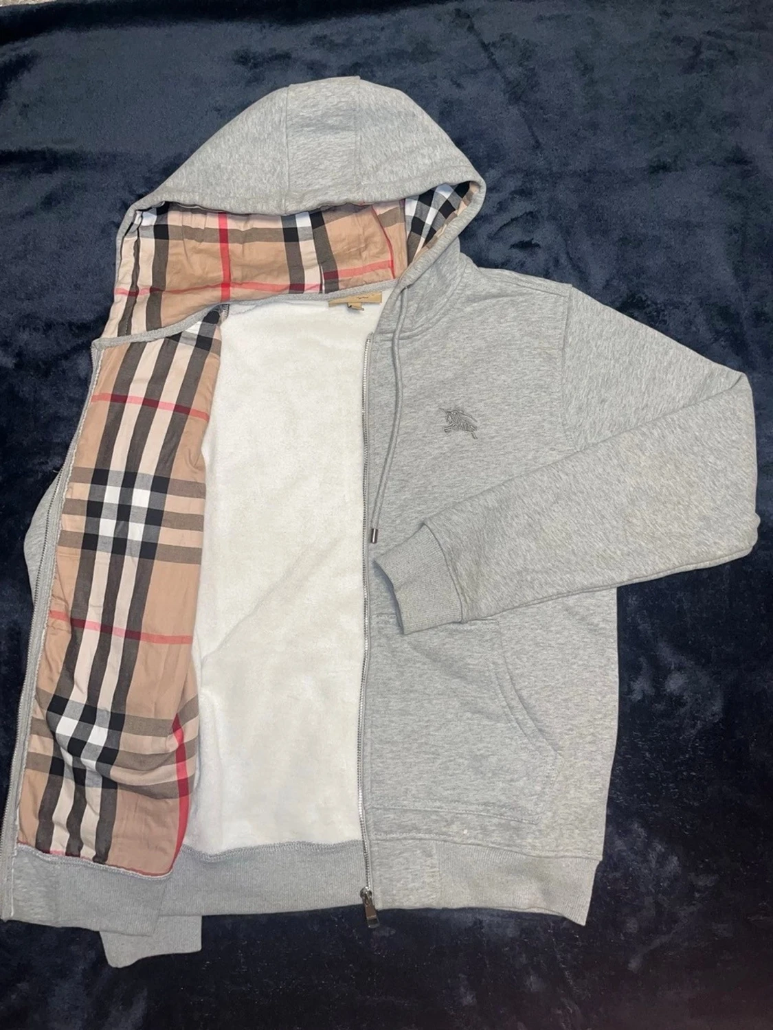 Grå zip hoodie från Burberry - 1