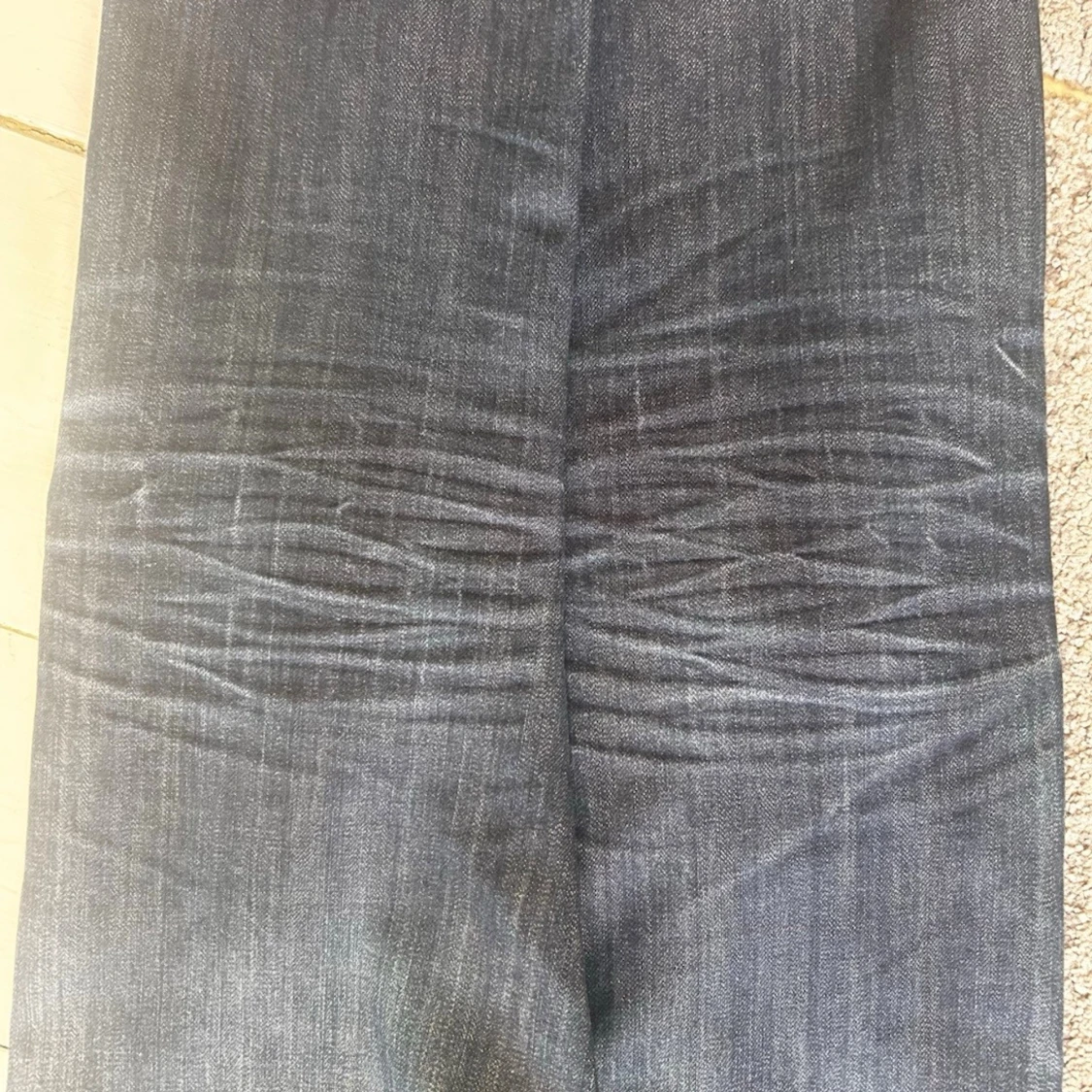Mörkblåa Nudie Grim Tim Dry Selvedge Jeans  - 5