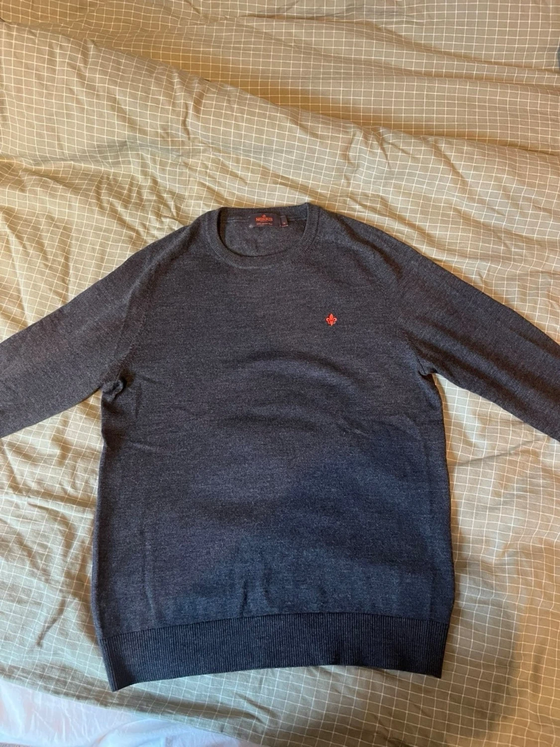 Mörkgrå tröja med röd logga - 2