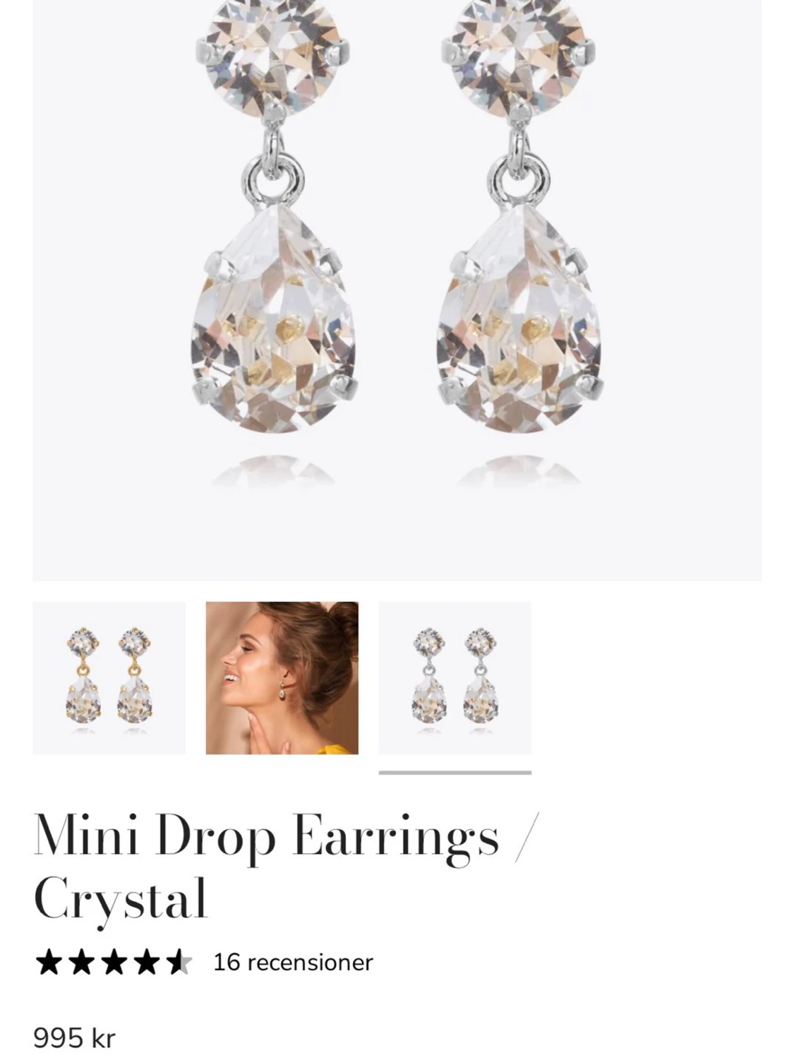 Oanvända Caroline swedbom örhängen