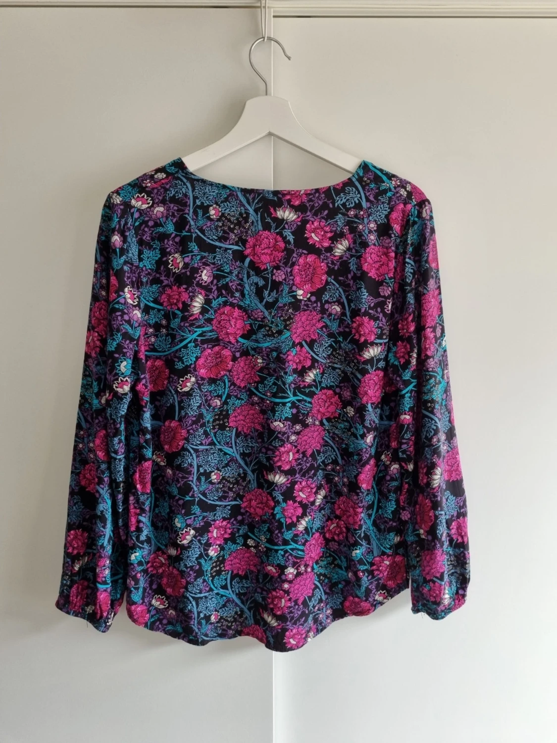 Blommig långärmad blus Medicine S - 3