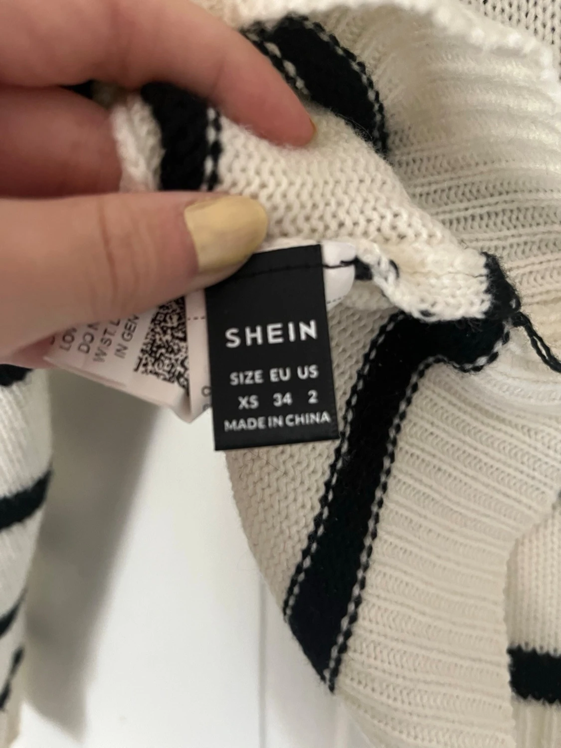 Randig stickad tröja från SHEIN - 1