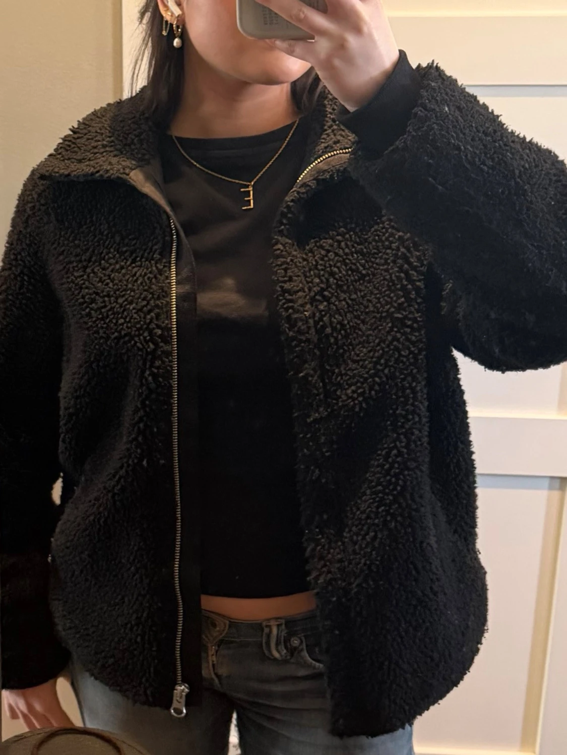 Svart teddyjacka  - 2