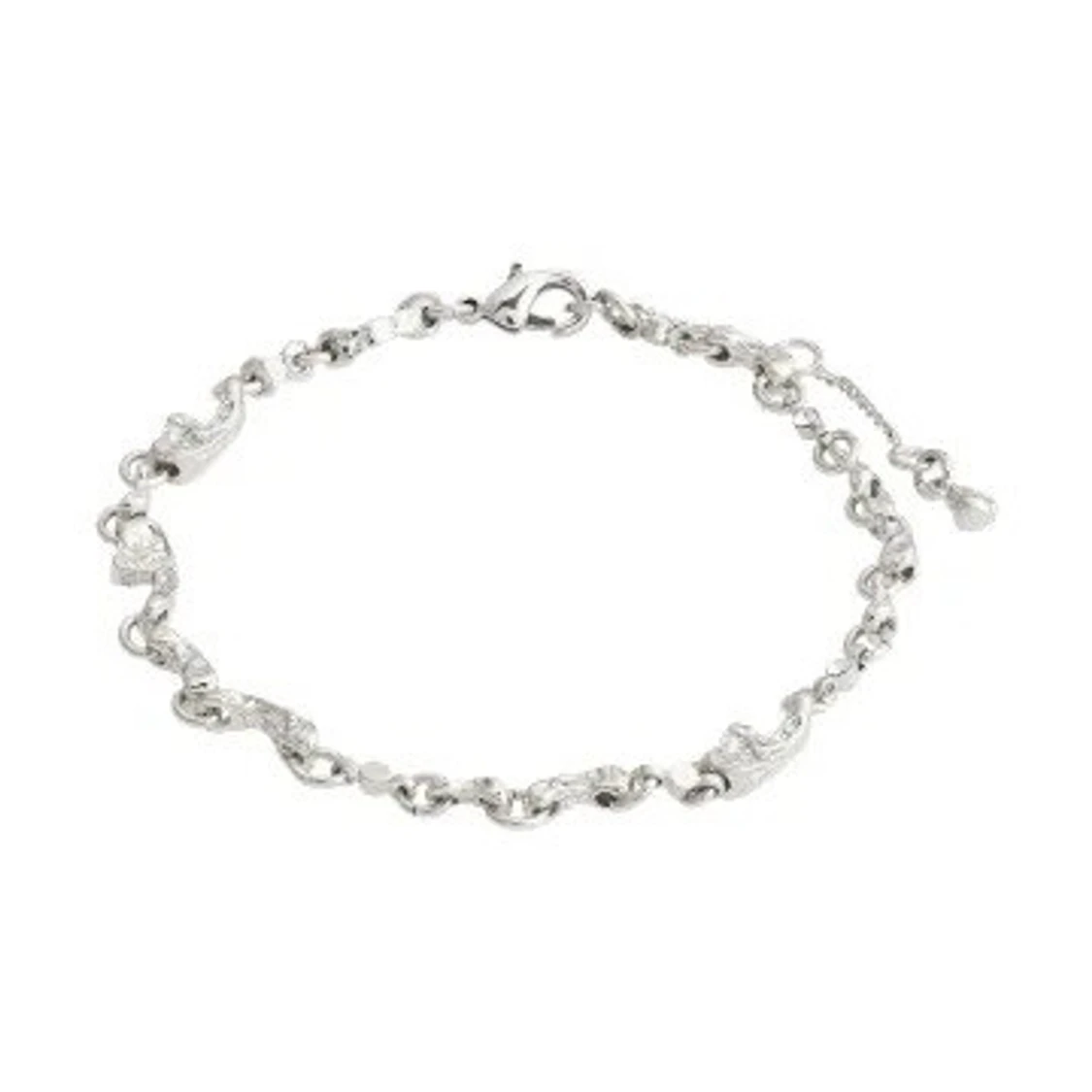 Silverfärgat armband med unik kedjedesign