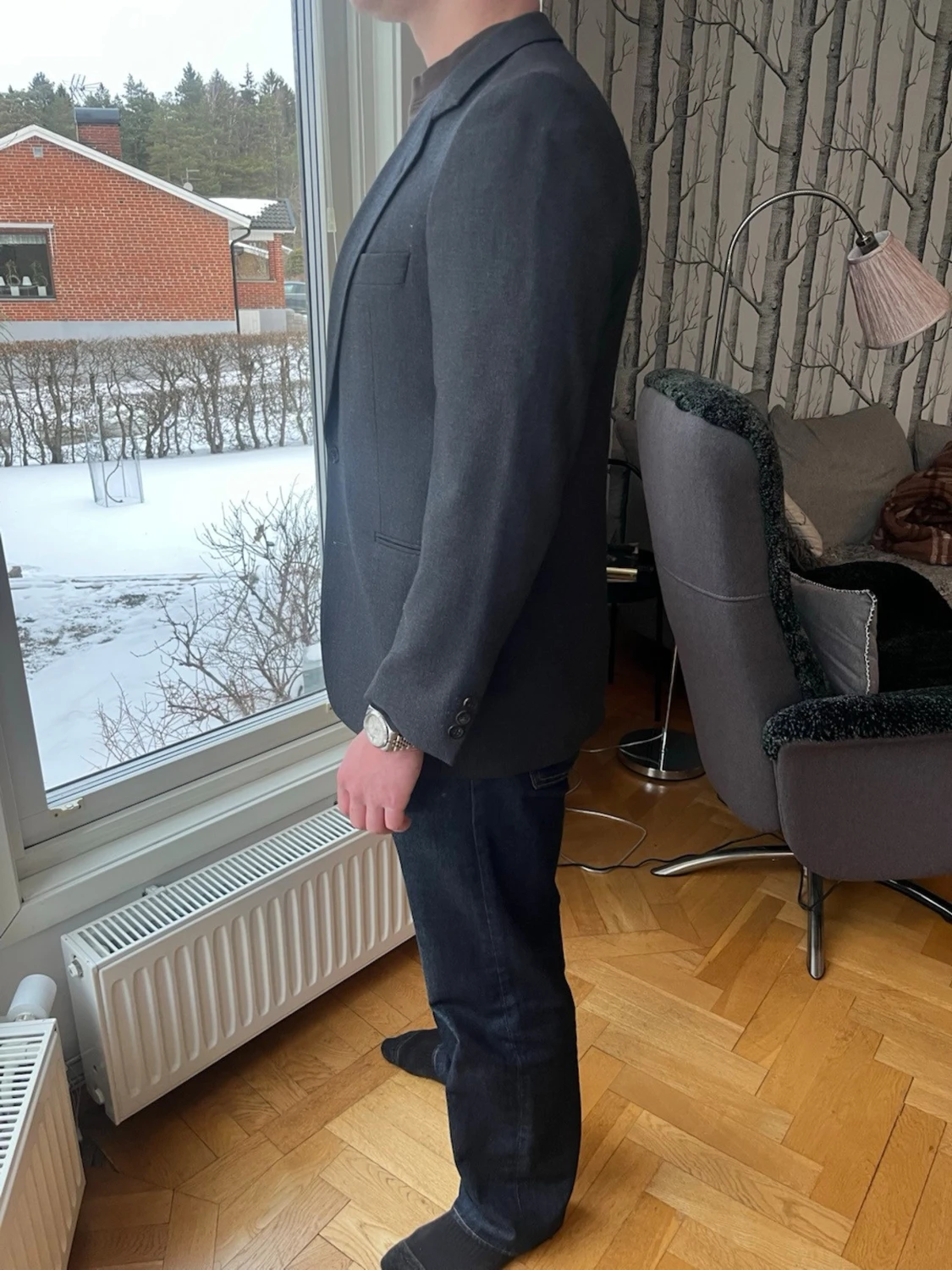 Mörkgrå kavaj från Theowormland - 5