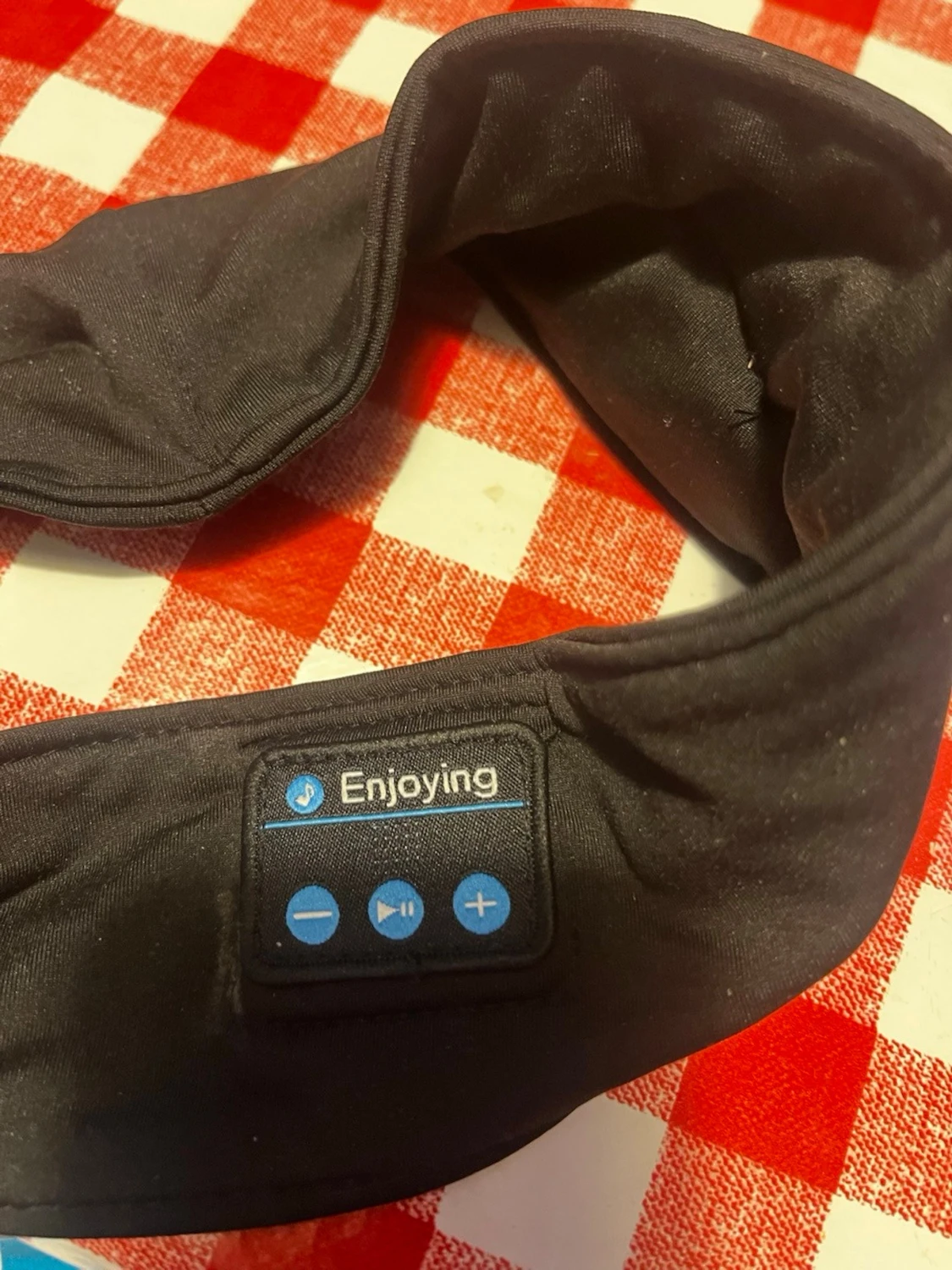 Svart trådlöst pannband med hörlurar - 1