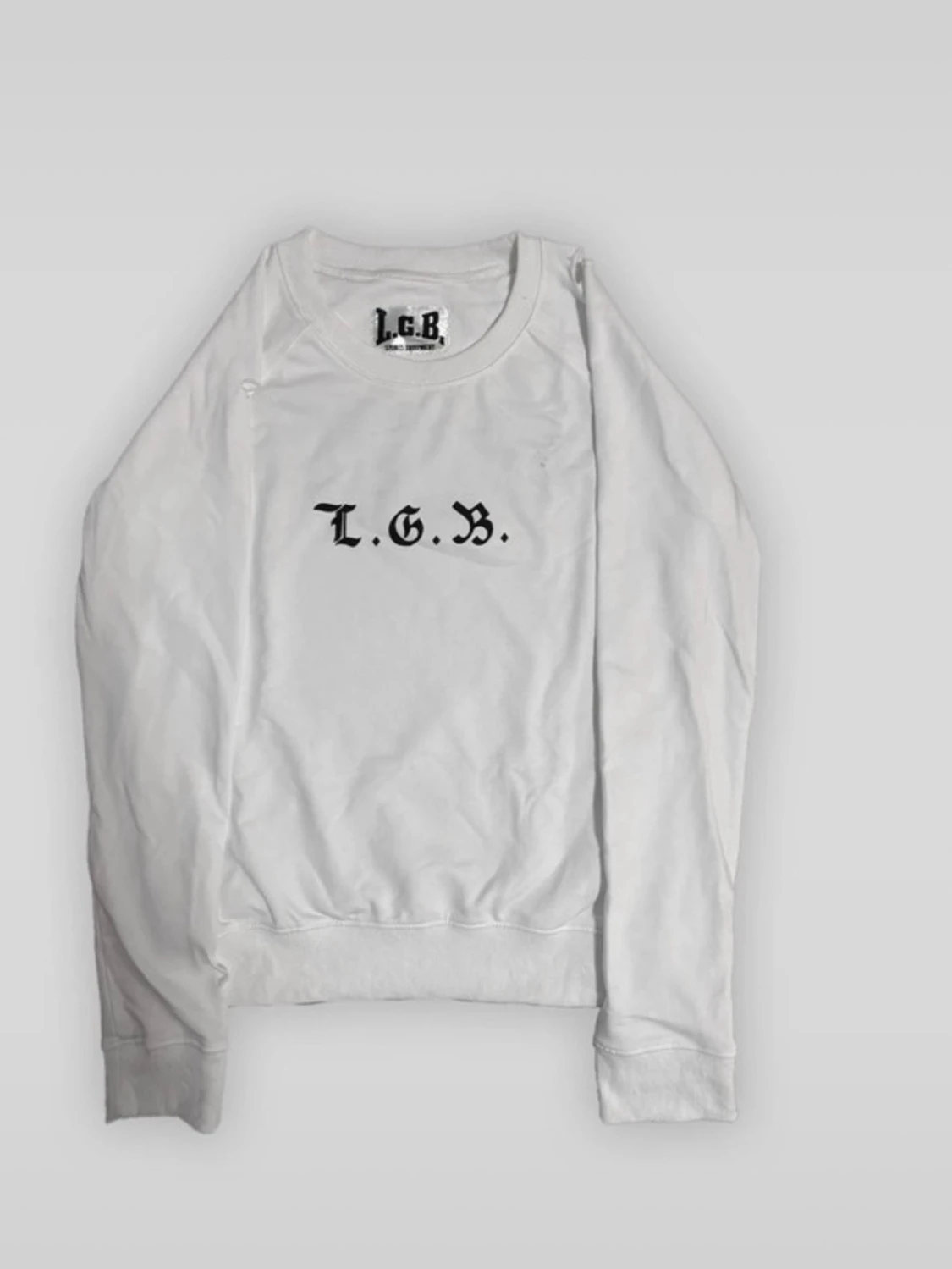 Vit sweatshirt från L.G.B. med tryck