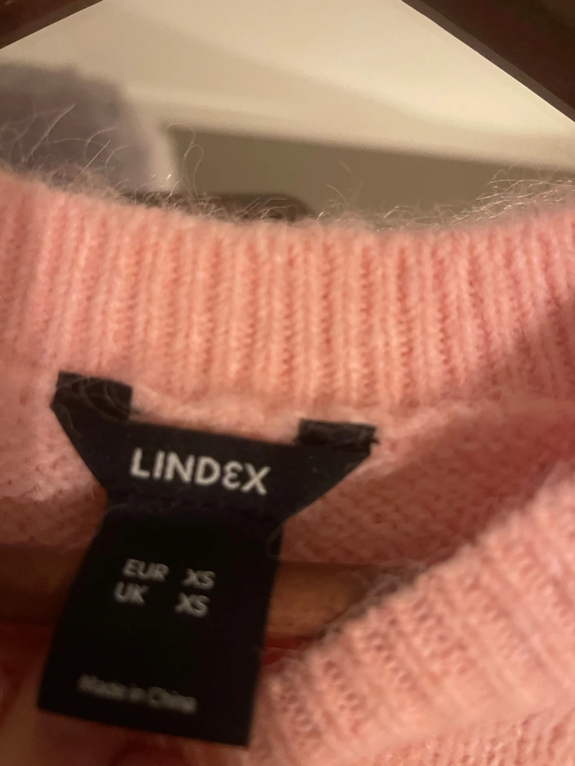 Ljusrosa stickad tröja Lindex - 1