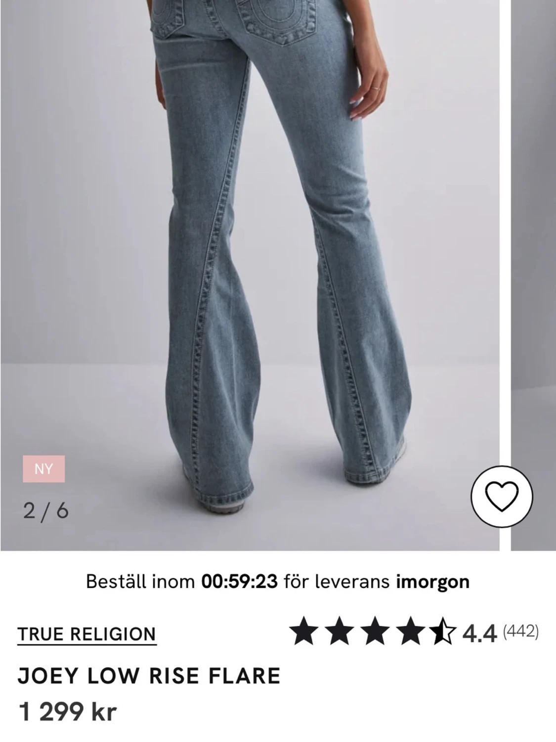 True Religion Joey Low Rise Flare Jeans