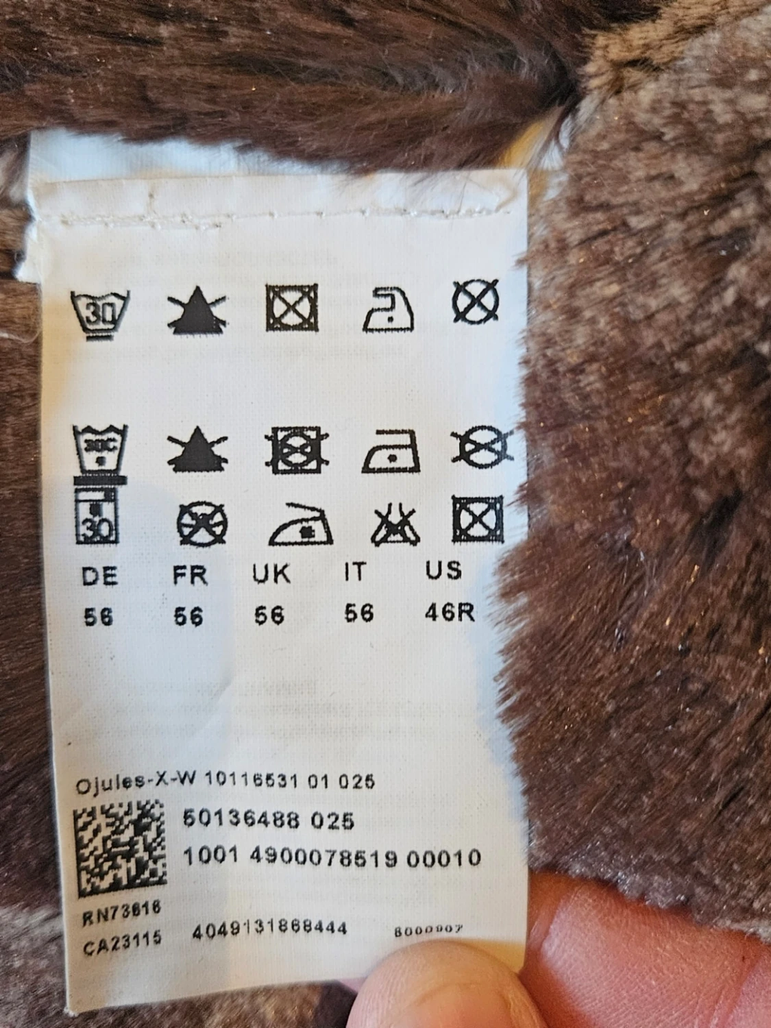 Beige parkas med fuskpäls - 4