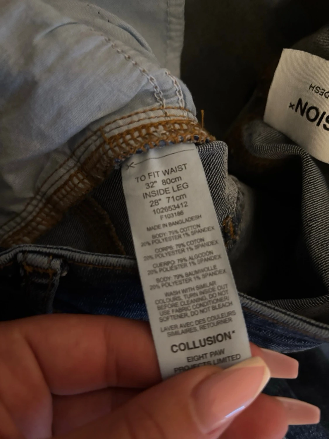 Blå bootcut jeans med hög midja - 3