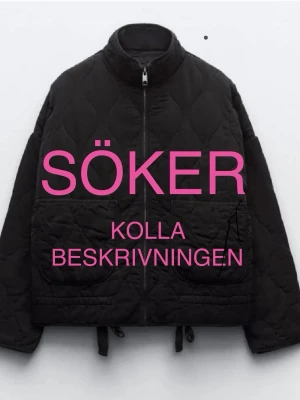 Byter  - Hej! Jag söker någon som skulle vilja byta min Zara quiltad jacka vit/beige mot en i svart i strl  XS (den på bilden). Min jacka är i mycket bra skick och knappt använd, den är i strl XS. Skriv för bilder 💓