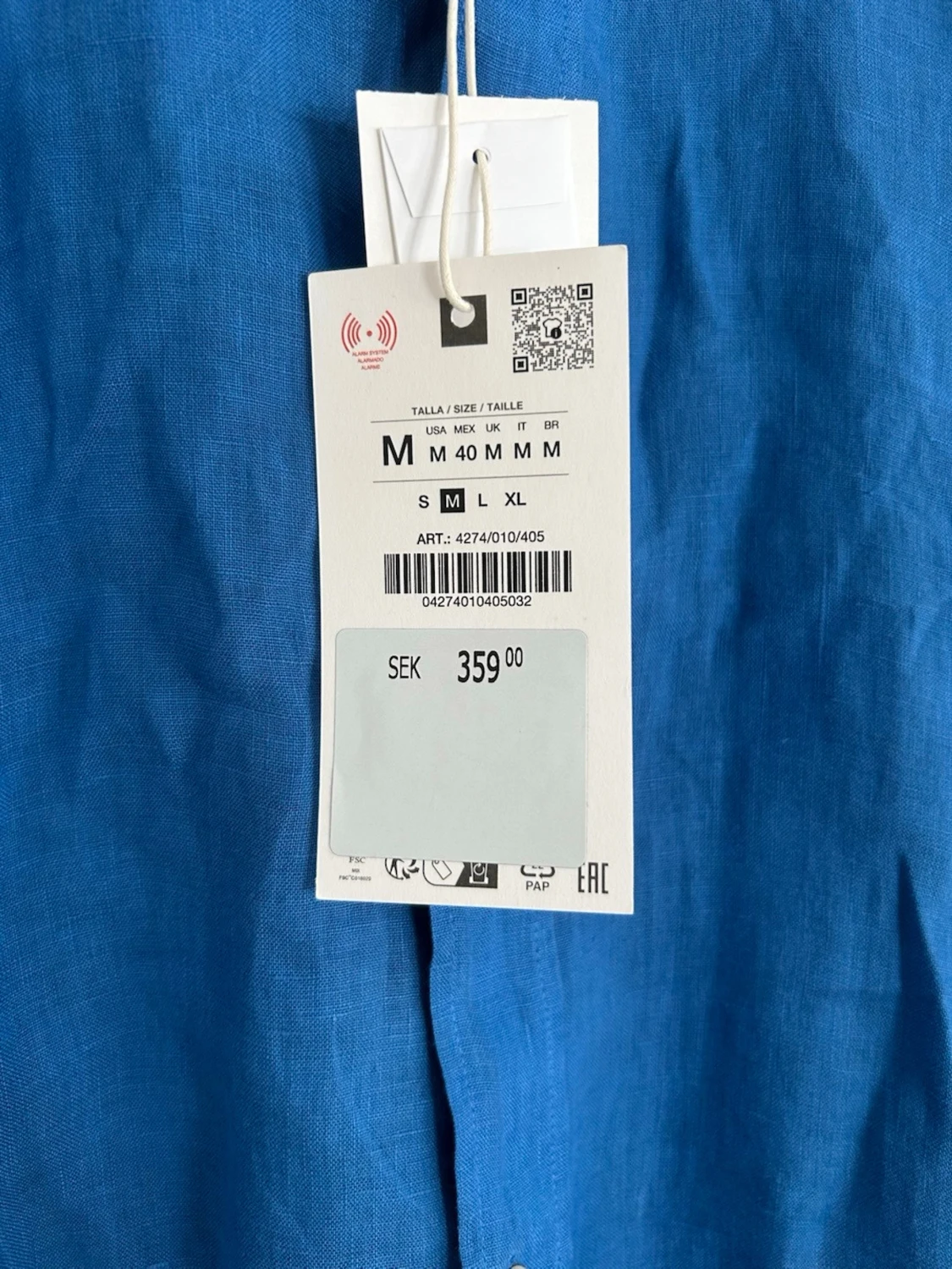 Blå linneskjorta från Zara - 1