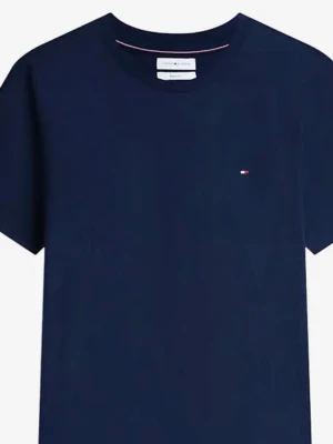 Mörkblå t-shirt från Tommy Hilfiger - Klassisk mörkblå t-shirt från Tommy Hilfiger med liten broderad logga på bröstet.