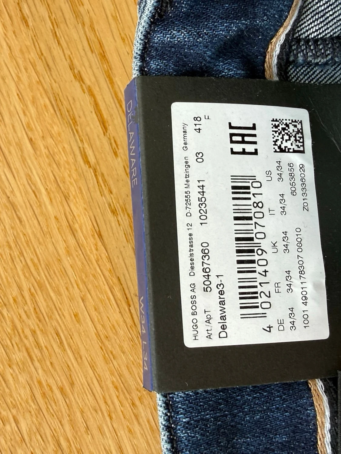 Blå slim fit jeans från BOSS - 3
