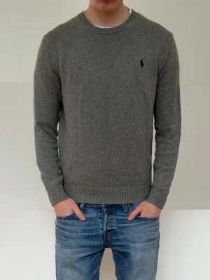 Grå Ralph Lauren tröja - Säljer en fet grå stickad tröja ifrån Ralph Lauren. Tröjan är j bra skick utan nåra defekter och sitter i strl S! Hör gärna av er vid frågor elr funderingar!!