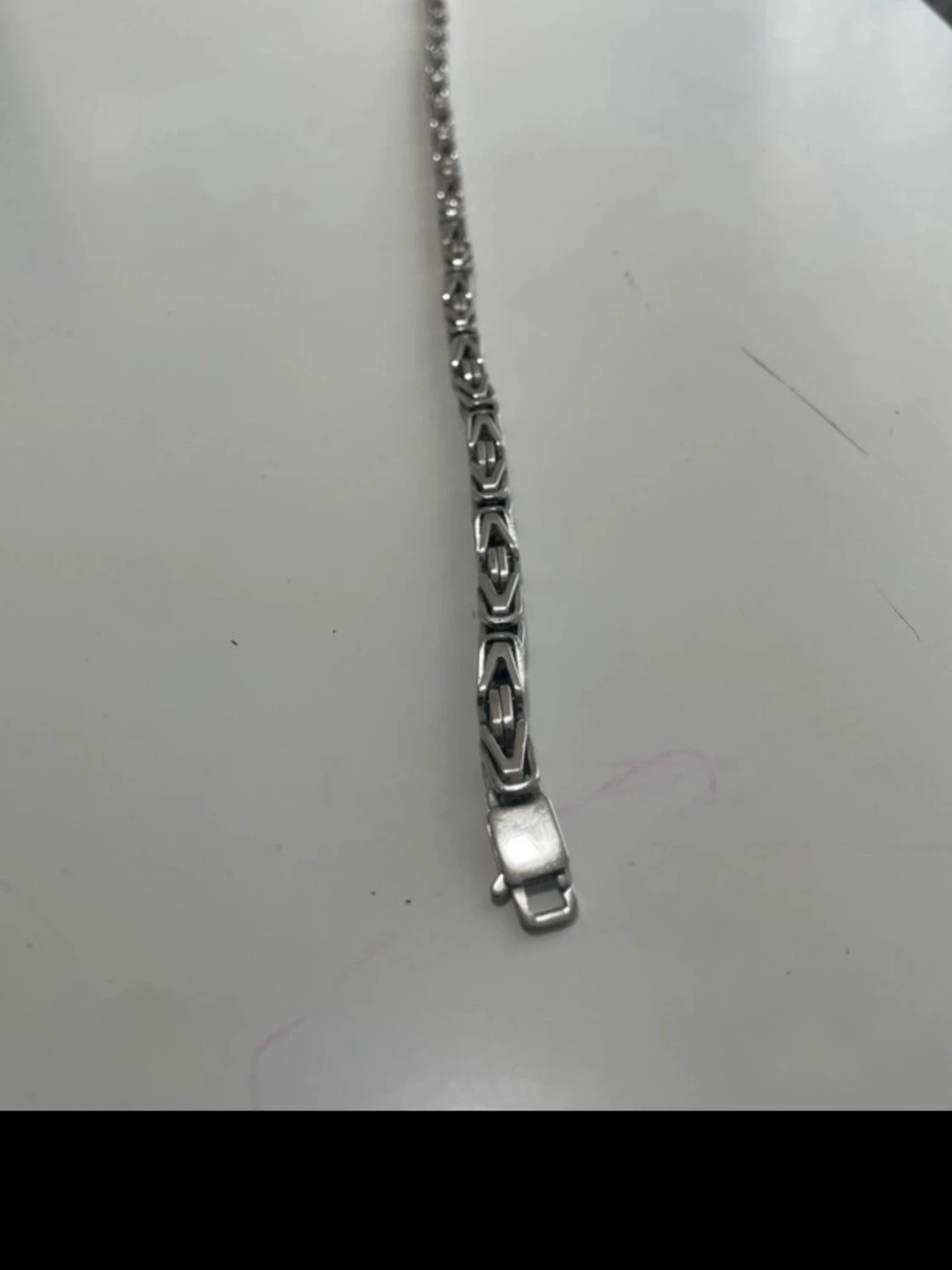 Tungt kedjearmband i silverfärg  - 2